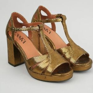 ESSKA Valerie Gold Neptune High Heel Sandal Size 39